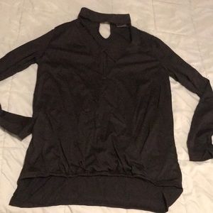 Yoins Black Longsleeve Top